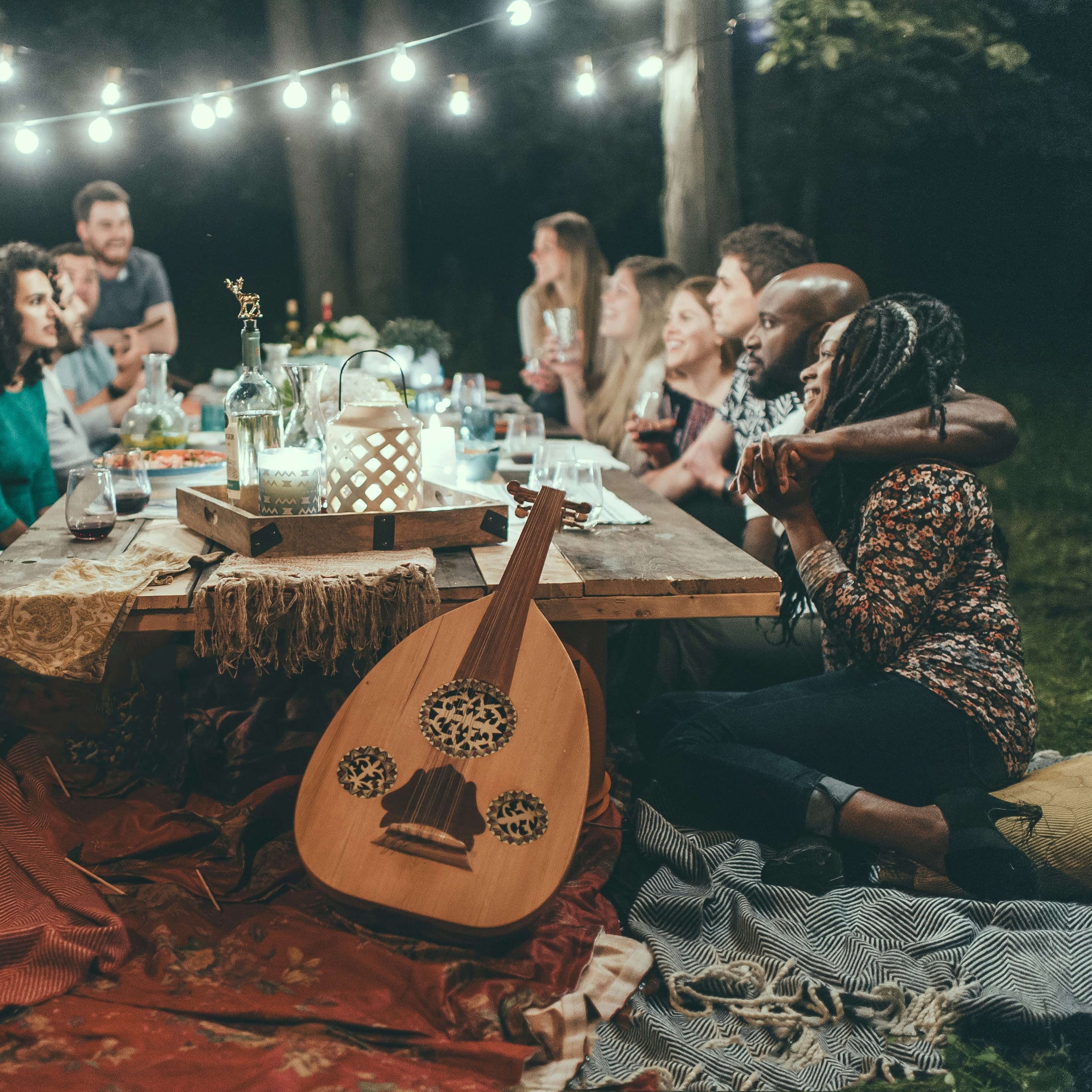 Image of friendly BBQ attendees